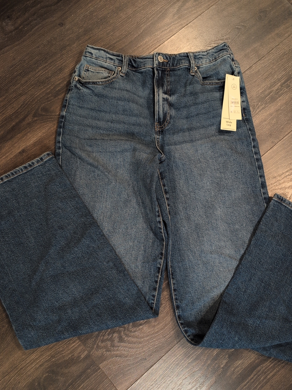 No Boundaries High Rise Baggy Wide Leg Jeans 30'' Inseam Size Medium 8-10 NWT